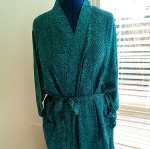 Vintage Indian silk fabric kimono robe.